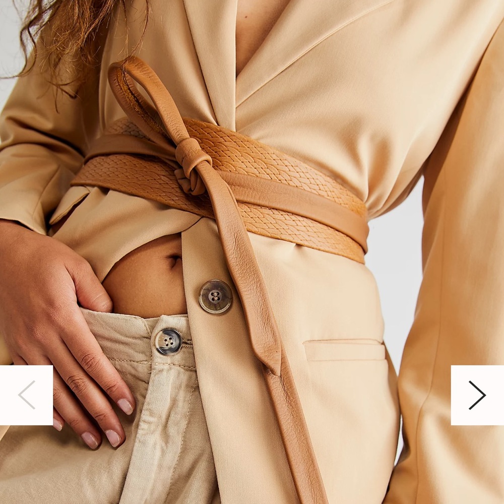 Tan Leather Women's Belt
